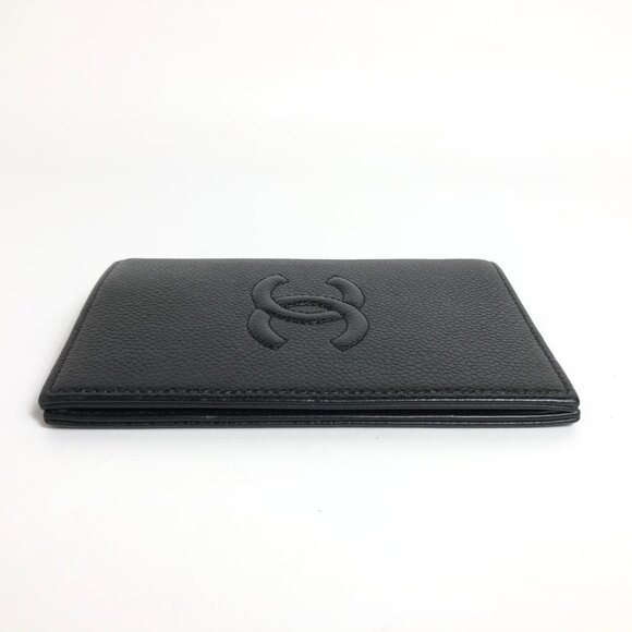 Authentic CHANEL CC Timeless Caviar Passport Holder Agenda Case Black Leather - Picture 5 of 8